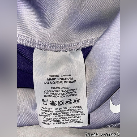 NIKE x DRI-FIT Mid Rise White & Blue Tie-Dye Bike Shorts/US XS - Picture 4 of 4